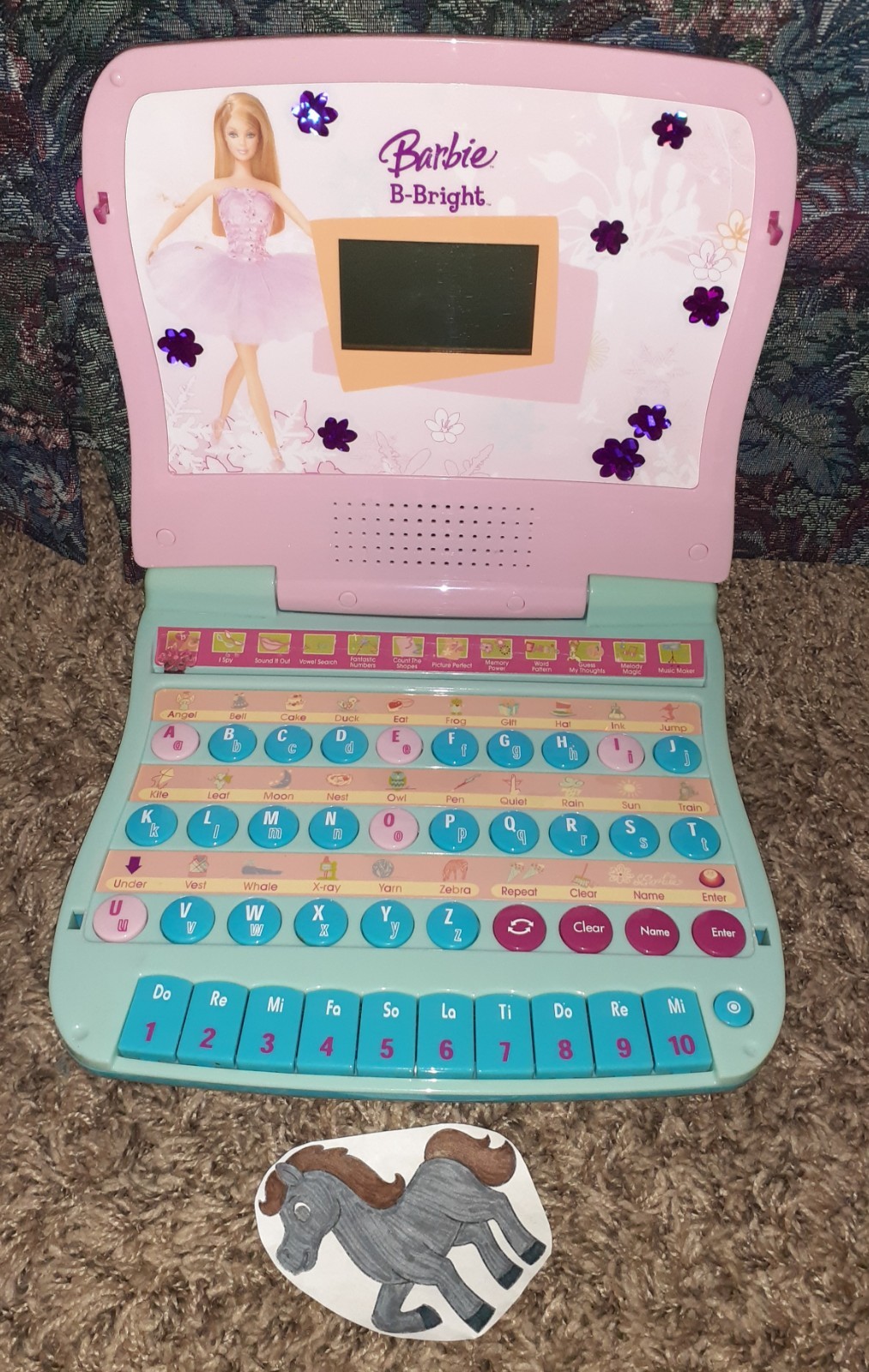MATTEL BARBIE B-BRIGHT TALKING EDUCATIONAL LEARNING LAPTOP T