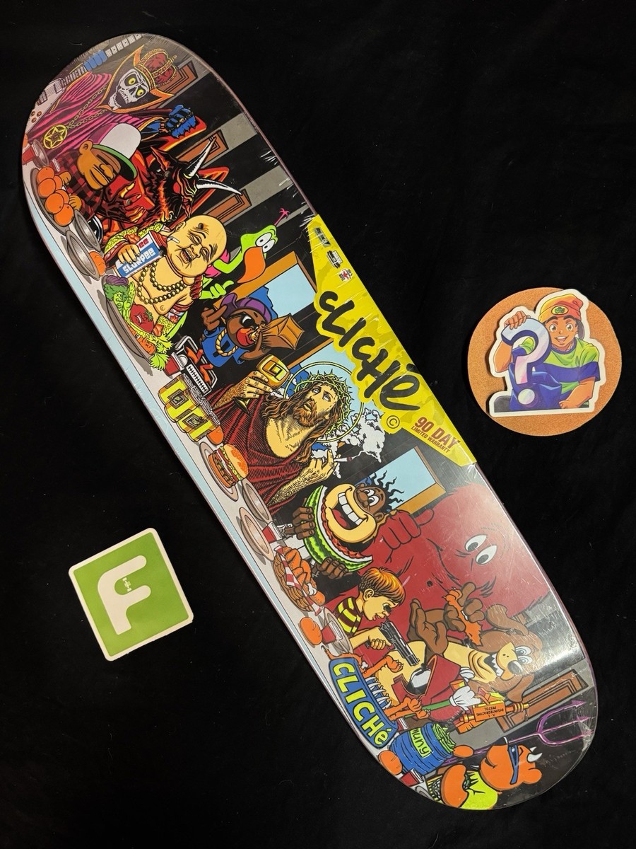 SUPER RARE Last Supper Cliche Screened Skateboard Deck Marc McKee