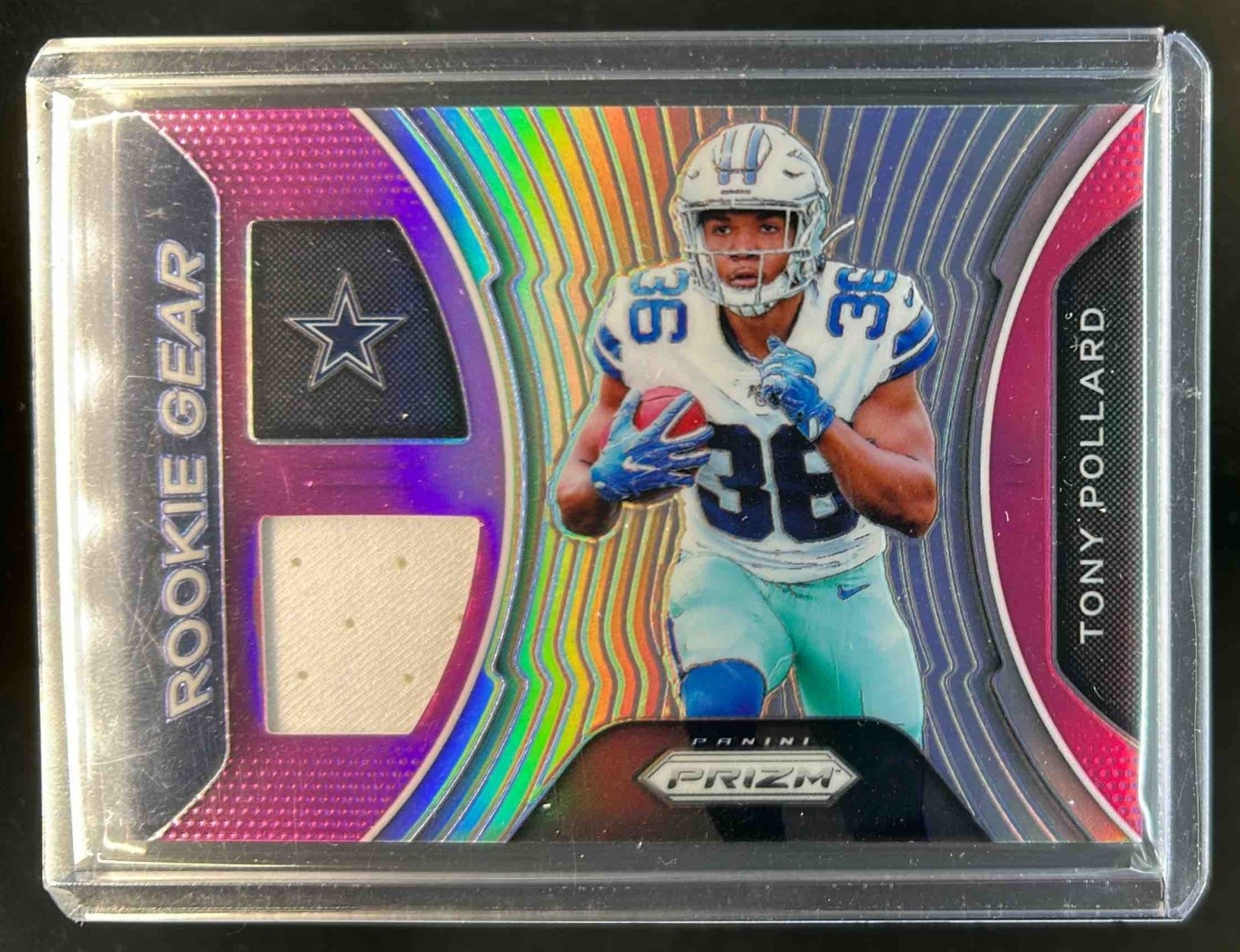 Tony Pollard Panini Prizm Rookie Gear #RGTP Pink