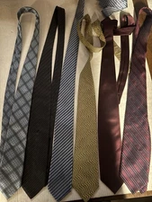 Lot Of 6 Vintage Silk Designer Neck Tie Mixed Brands Saks Hugo Boss Michael KORS