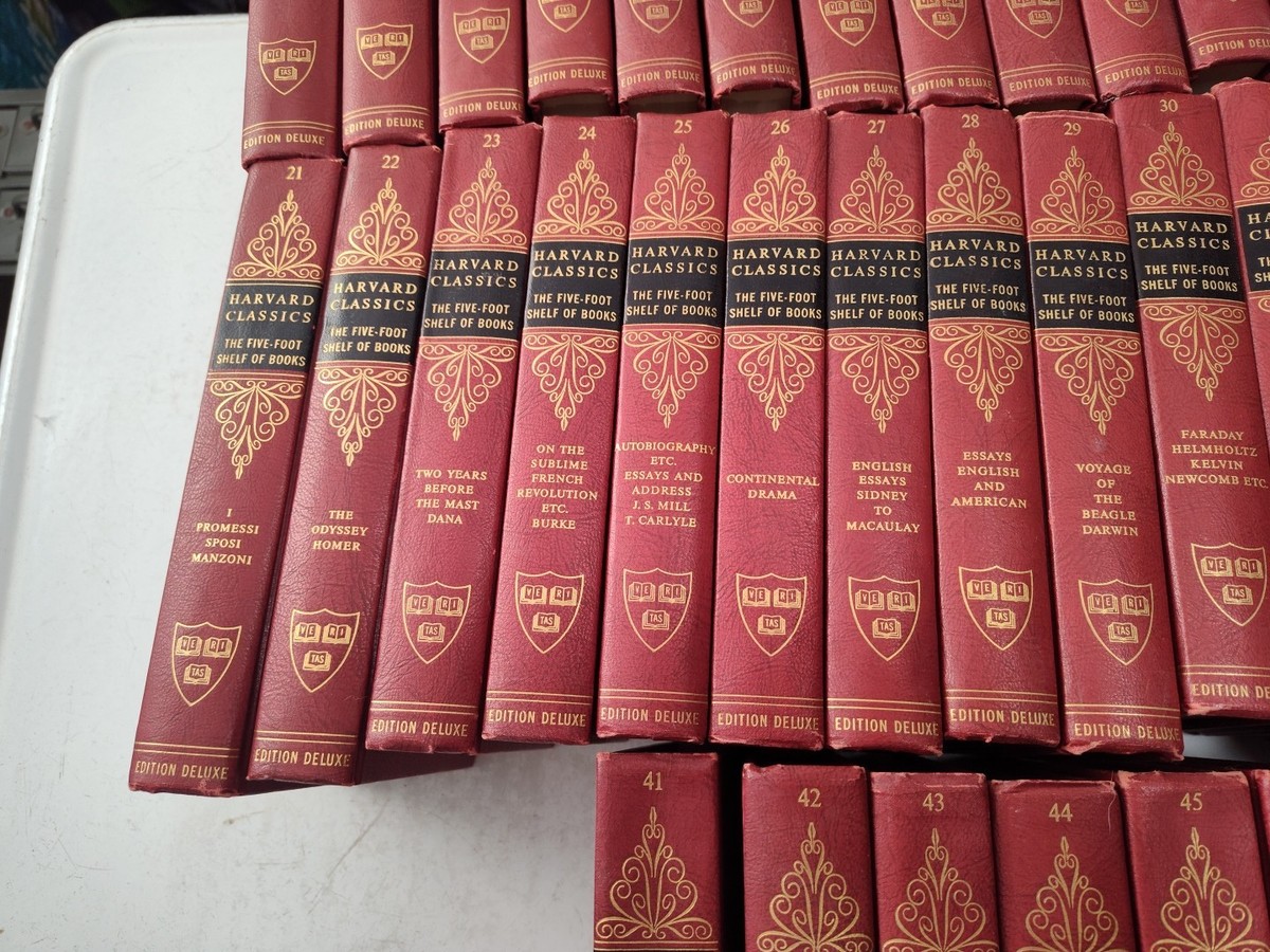 Harvard Classics Five Foot Shelf of Books Deluxe Registered Red