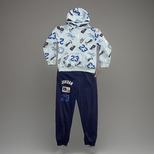 Nike Air Jordan 2-Piece Tracksuit Set Youth Large Blue Hoodie Joggers Jumpman 23