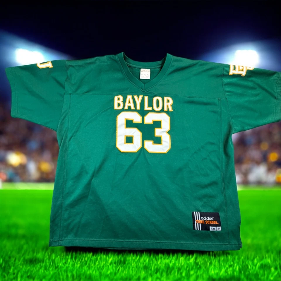 Camiseta Adidas True School Mike Singletary Baylor Verde Talla Para Hombre 2XL De Colección Años 2000 Foto 2 de 4