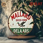 Vintage Farmhouse Wall Tin Metal Signs Home Décor 8x8 Mallard Seed Corn with Duc