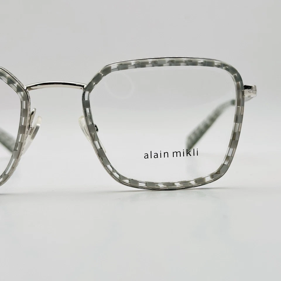 Anteojos Alain Mikli para hombre y mujer cuadrados grises plateados BEAUCARRE A02028 NUEVO Foto 2 de 4