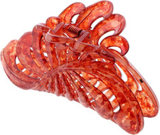5 Inch Large Jaw Clip Hair Claw with Leaf Design