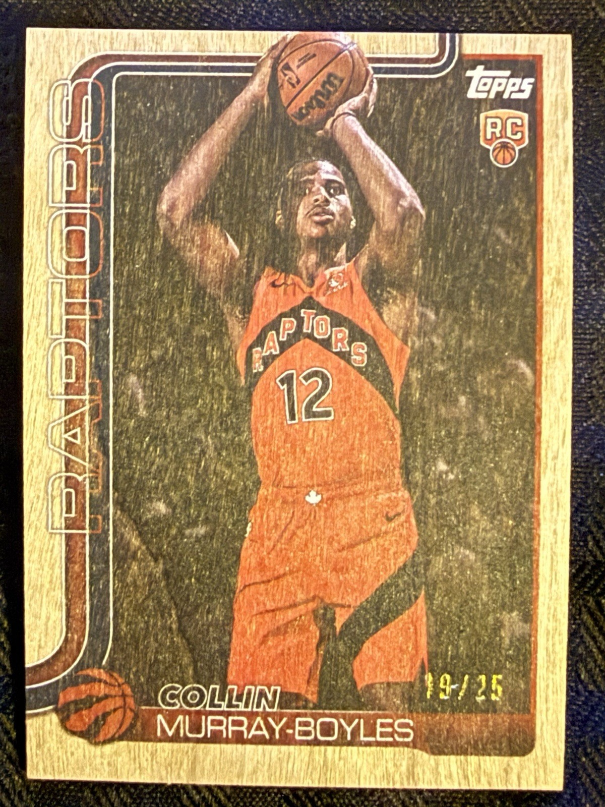 2025-26 Topps - Collin Murray-Boyles #209 RC Wood Grain /25 SSP Raptors