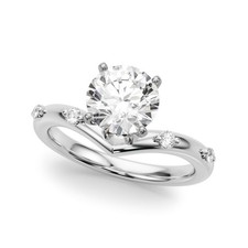 DE/VS 2.50Ct Round Lab Grown Solitaire Diamond Engagement Ring Platinum