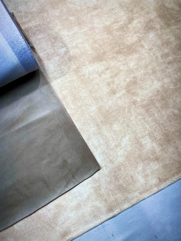 Sand Yellow Vintage Velvet Fabric Soft Feel - Curtain Cushion Upholstery Crib 5 - Image 4 of 4