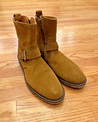 Allen Edmonds 9.5D Suede Discovery Moto Boots with Buckle