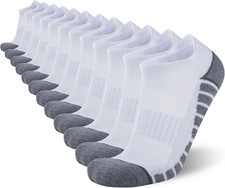12 Pack Mens Ankle Socks Athletic Running Cushioned Breathable Low Cut Sports