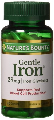 Gentle Iron Supplement 28mg Non Constipating Capsules 90 Count for Energy Sup...