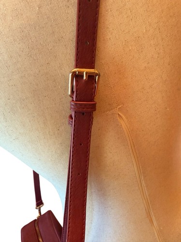 Moda Luxe Circle Burgundy Crossbody Handtasche Nieten Knoten Design - Bild 4 von 13