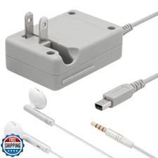 Funturbo 3DS Charger and Earbuds Kit - AC Power Adapter Charging Cable for Ni