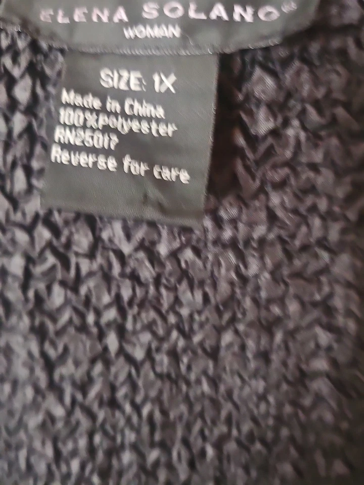 Elena Solano Women’s Quilted Jacket Lightweight Polyester Stretchable Size 1X - Image 3 of 4