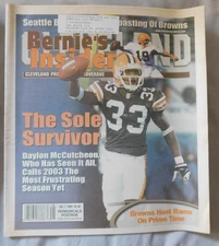 Daylon McCutcheon Dec 2 2003 Bernie's Insiders Cleveland Pro Football Coverage