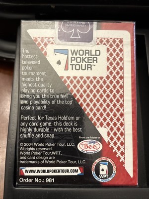 world poker tour playing cards WPT Casino Chip Set Wood Carry