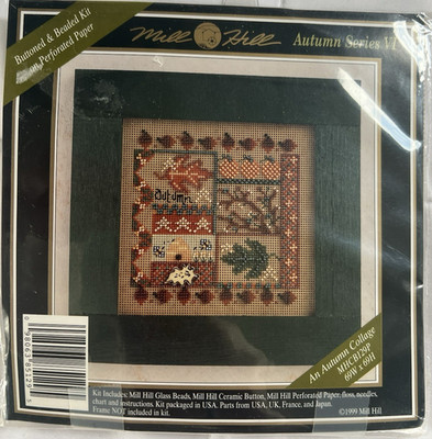 Mill Hill Buttoned Beaded Kit Autumn Series VI An Autumn Collage MHCB129P NIP