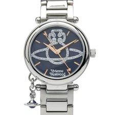 Vivienne Westwood VV006DBLSL Ladies Quartz Watch Navy Dial SS w/Box
