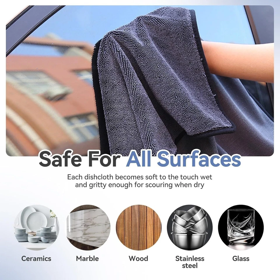 Paños de limpieza de ducha brillantes - 1 pieza súper absorbente 15,7 x 23,6 pulgadas, gris / . Foto 3 de 4