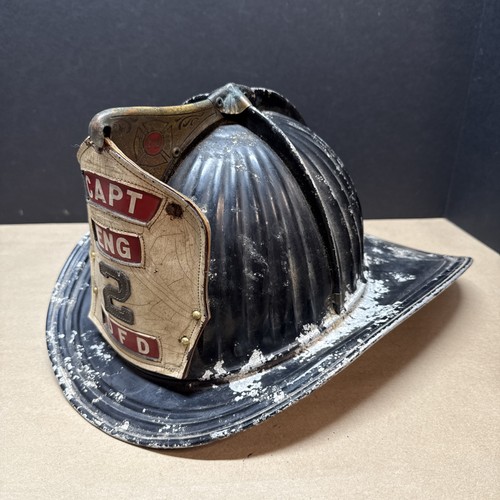 Cairns And Brother New Jersey Metal Fire Helmet 7 1/2 Captain Eng 2 DFD