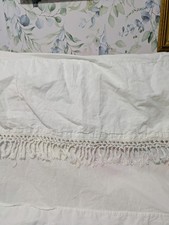 Serena  Lily Macram  Crib Linen Cotton bed Skirt-White