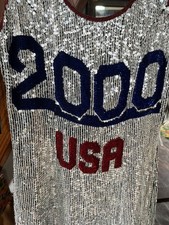 Vintage 2000 USA silver sequin dress