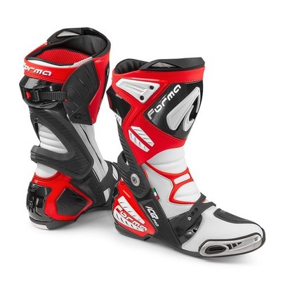 Forma ICE PRO motorcycle boots racing red track motogp road race riding gear