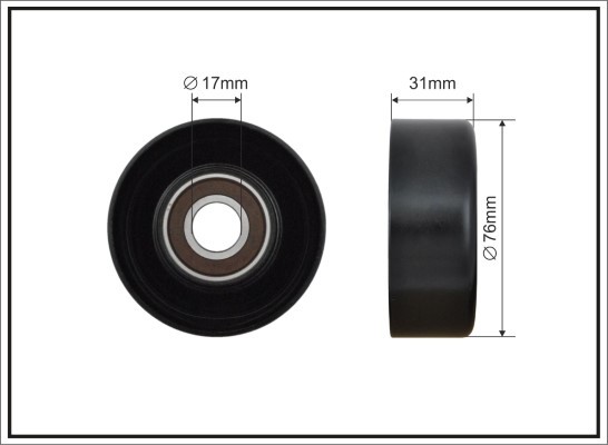 CAFFARO 500508 Tensioner Pulley, V-ribbed belt for FORD