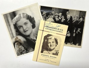 JOSEPHINE ANTOINE AUTOGRAPHED DENVER PROGRAM & TWO 8 X 10 PHOTOS