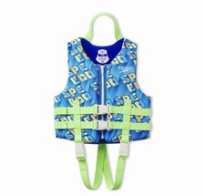 Speedo Kids Swimming Life Jacket Vest PFD USCG Approved 3-8 Years Blue/Green
