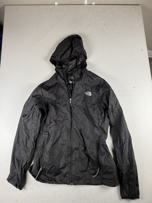 The North Face Cyclone Jacket Womens S Black Hooded Lightweight Windbreaker Zip