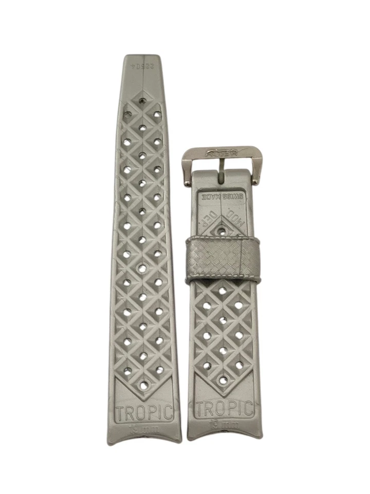 Bracelet montre Plongée TROPIC 19 mm Couleur gris Réf 22504 Swiss Made - Photo 4/4