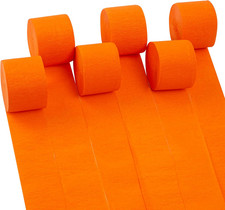 6 Rolls 492ft Colorful Crepe Paper Streamers,Pack of Paper Party Streamers for O