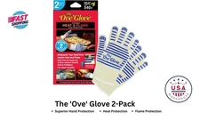 The Ove Glove 2-Pack - Oven Mitts - Superior Hand Protection from Heat and Flame