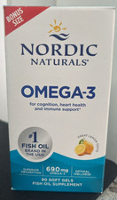 Nordic Naturals Ultimate Omega Lemon Flavor 690 mg/90 softgels Exp 03/26