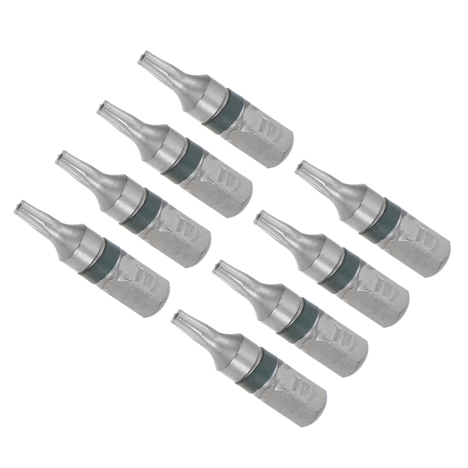 8pcs 25mm T10 S2 Steel Torx Screwdriver Bits 1/4 Hex Shank