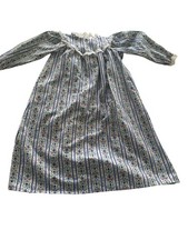 Lanz Of Salzburg Flannel Nightgown Girls Sz X Small 4 Blue Red Hearts Floral