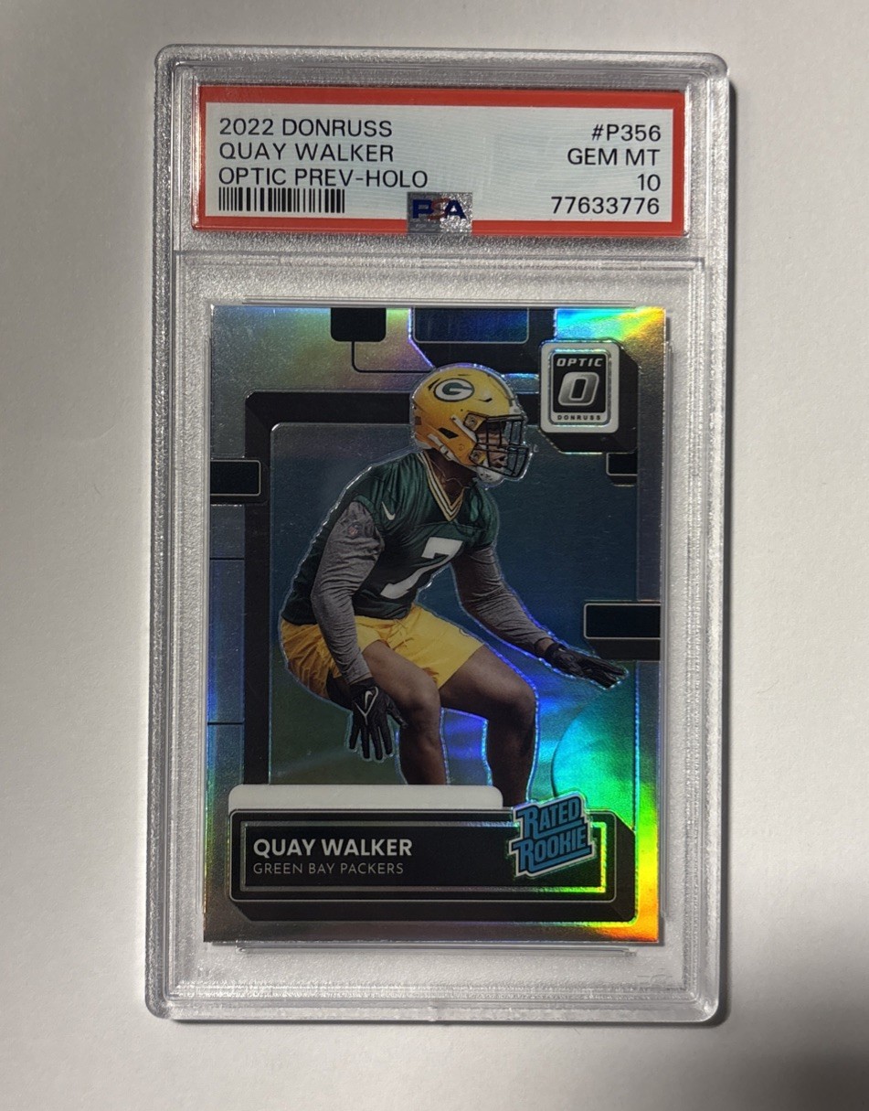 2022 Panini Donruss Quay Walker Optic Preview Packers PSA 10