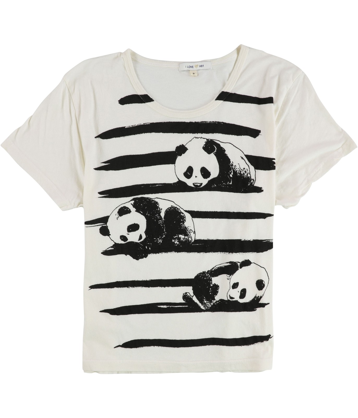 Я ЛЮБЛЮ женскую футболку с рисунком кисточки Панды H81 Womens Brush Pandas
