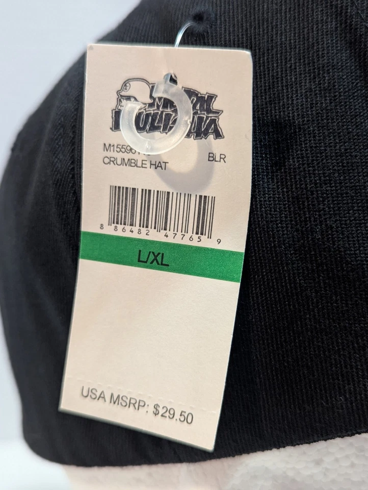 Gorra Metal Mulisha Crumble Flexfit Logo Roja M/M Negra Para Hombre L/XL NUEVA CON ETIQUETAS Foto 4 de 4