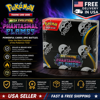 phantasmal flames booster box 36 packs Pokemon Mega: Phantasmal Flames Booster Box