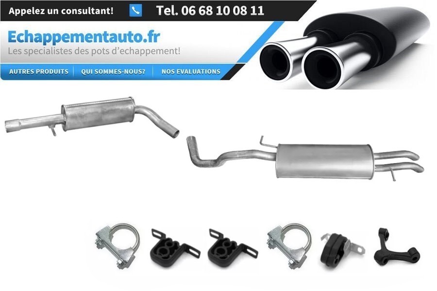 Échappement Seat Leon 1.8 Turbo 20V silencieux arrière central de rechange 1M1