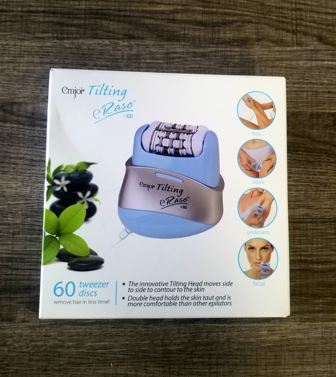 Emjoi Tilting eRase e60 Precision Hair Removal Epilator 60-D