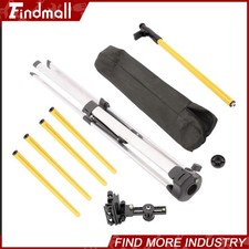 Findmall Palo di livella laser telescopico 12 piedi/3,7 m con treppiede e supporto laser
