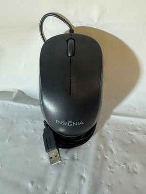 Insignia Wired Optical Mouse USB Scroll Wheel 3 Buttons NS-PNM5013 Black - 1J