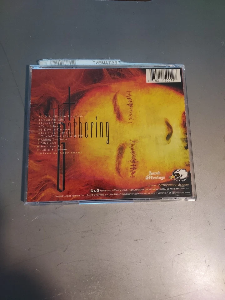 Testament The Gathering Burnt Offerings CD (1999Spitfire Records) Hard Rock MINT - Image 2 of 4
