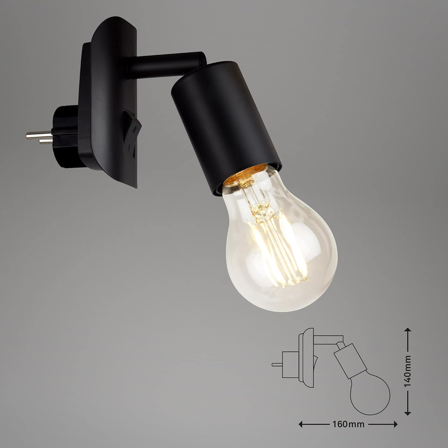 Luce da Presa a Muro Minimalista | Lampada Notturna E27 LED - 4