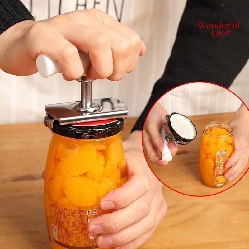Adjustable Jar Opener Tool Stainless Steel Lid Bottle Cap Remover Grip for Senio