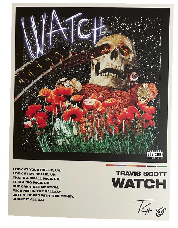 Travis Scott Album 12x16 Signed Poster  - Watch